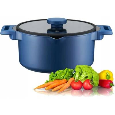 AMBITION Hrnec s poklicí 24cm Cobalt 61293 4,7L Tmavě modrá Indukce Plyn