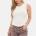 I Saw It First Фланелка с дълъг ръкав I Saw It First Ribbed Button Front Long Sleeved Top - Cream