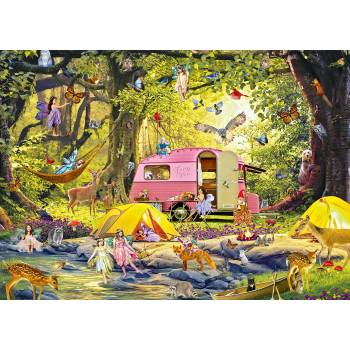 Alipson Puzzle - Puzzle Camping des Fées avec des Amis de la Forêt - 1 000 piese