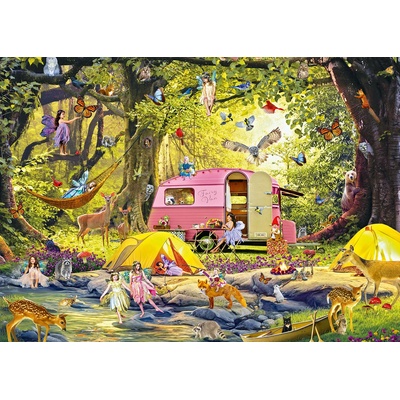 Alipson Puzzle - Puzzle Camping des Fées avec des Amis de la Forêt - 1 000 piese