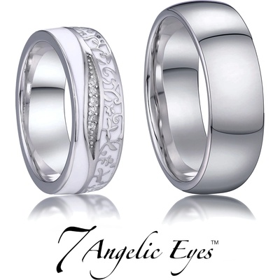 7 Angelic Eyes Stříbrný pánský snubní prsten 039 Ron