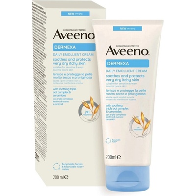 Aveeno Dermexa Daily Emollient Cream zvláčňující krém pro suchou a podrážděnou pokožku 200 ml