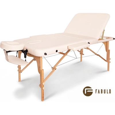 Fabulo USA Dřevěný masážní stůl Fabulo UNO Plus Set 186 x 71 cm 4 barvy Barva: krémová 186 x 71 cm 15,2 kg 6 barev