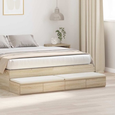vidaXL Чекмеджета за легло Сонома дъб 140 x 36, 5 x 16, 5 см (866949)