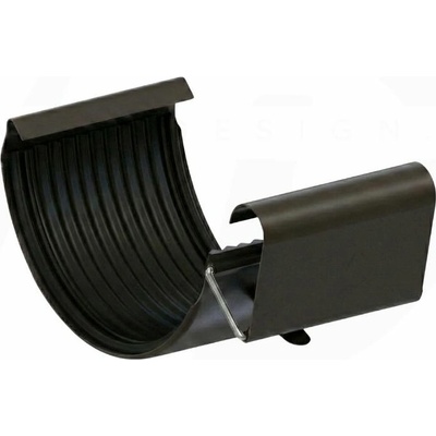 Krop Spojka polkruhového žľabu oceľový 333 mm systém 150 RAL 8019 Orieškovo hnedá