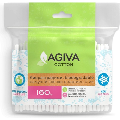 Agiva Биоразградими клечки за уши Agiva, 160 броя (1671432)