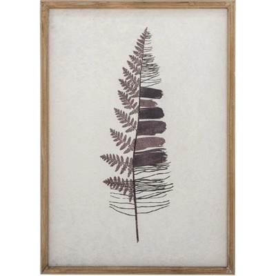 Obraz v dřevěném rámu 61x43 cm CORVAL Bloomingville - přírodní