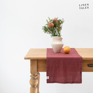 Linen Tales Ленена покривка 40x150 cm Marsala - Linen Tales (LT-TR-40x150-MAR)