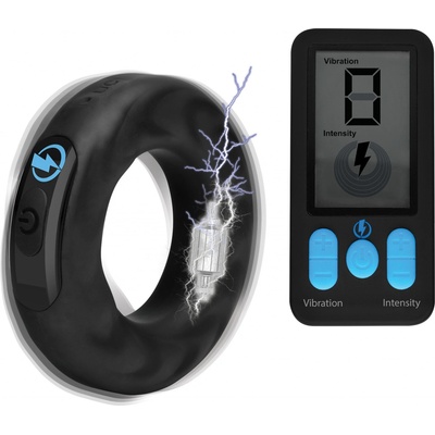 Zeus Electrosex E-Stim Pro Silicone Cock Ring Vibe with Remote