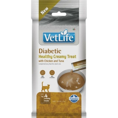 Vet Life Feline Creamy Treat pamlsek Diabetic Chicken & Tuna 60 g
