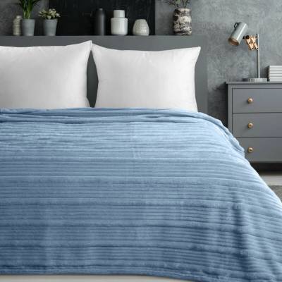 Eurofirany flanel DEKA NINA SVĚTLEMODRÁ 200 x 220