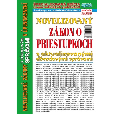 Novelizovaný zákon o priestupkoch 6/2025
