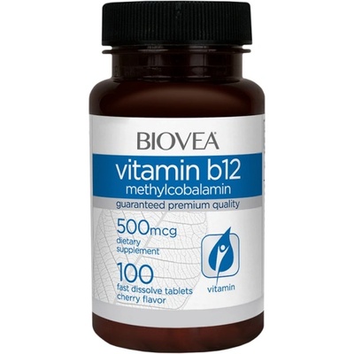 BIOVEA Vitamin B12 Methylcobalamin 500 mcg [100 Таблетки]