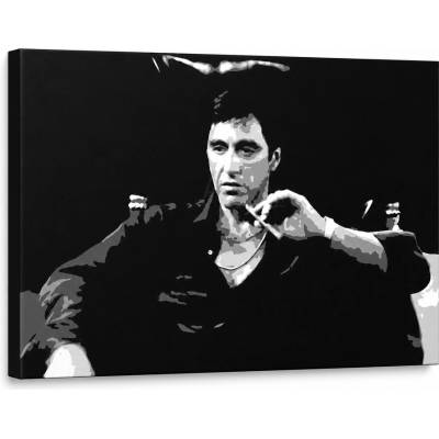 Ručne maľovaný POP Art obraz Scarface - 80x40 cm