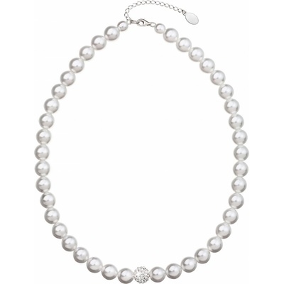 Evolution Group Perlový náhrdelník s korálikom s kryštálmi Swarovski 32011.1