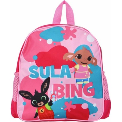 Dívčí dětský batoh Králíček Bing a Sula do školky – růžový
