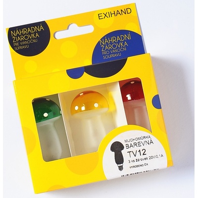 Exihand Náhradní barevné žárovky MUCHOMŮRKA blistr 3 ks