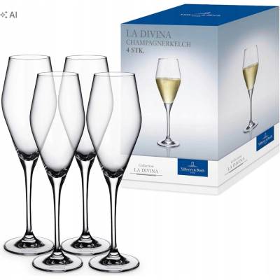 Villeroy & Boch La Divina sklenice na šampaňské 4 x 260 ml