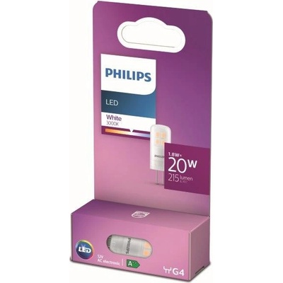 Philips 8718699767679 LED žárovka Kapsle 1x1,8W G4 215lm 3000K bílá