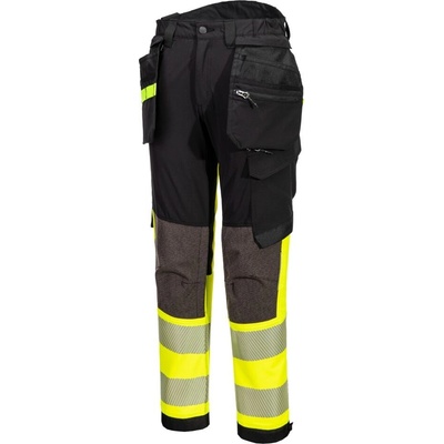 Portwest EV442 EV4 Hi Vis Reflexné strečové nohavice žltá čierna