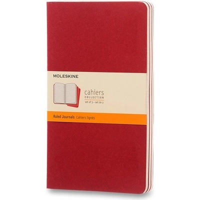 Moleskine Sešity Cahier A5 linkovaný 3 ks červené