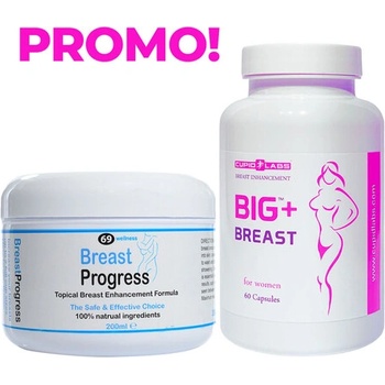 Breast Progress гел за уголемяване на гърдите + Капсули за уголемяване на бюста Big Breast