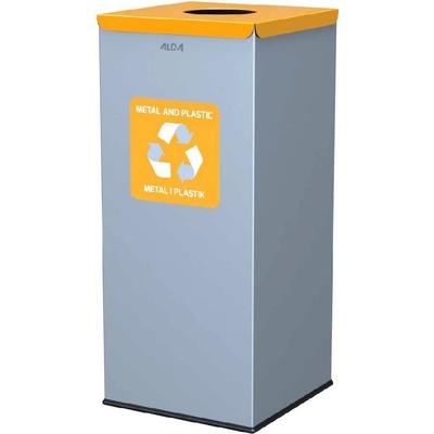 Nikaro Odpadkový kôš na triedený odpad Eko Square 60 l, žlté veko