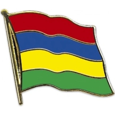 Odznak (pins) 20mm vlajka Maurícius - farebný