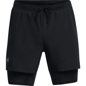 Under Armour Мъжки къси панталони Under Armour UA Launch Mens 2-in-1 5in Shorts - Black