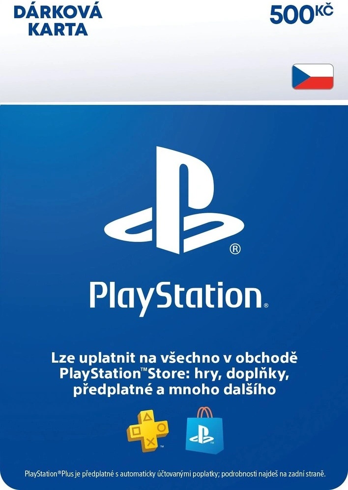 PlayStation Store dárková karta 500 Kč