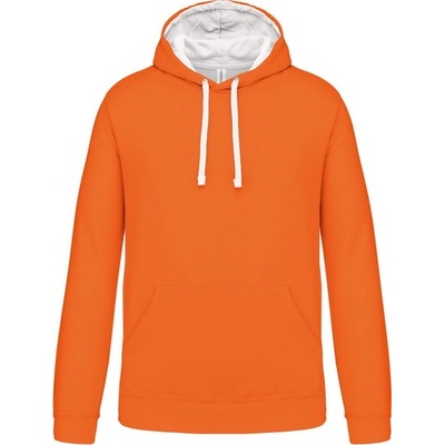 Kariban k446 / Мъжки суитшърт с контрастна качулка - оранжев/бял xxxl (20k44687113)