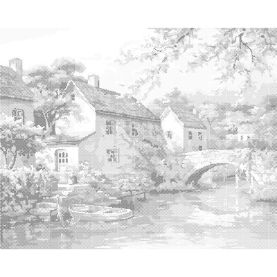ZUTY Bodkovanie - MLYN Rámovanie: vypnuté plátno na rám, Rozmer: 40x50 cm