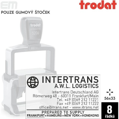 Trodat 5206 [ 56 x 33 mm pouze gumový štoček