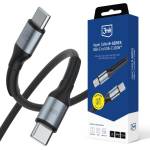 3mk Protection Кабел 3mk Hyper N-Series, от USB C(м) към USB C(м), 1m, 100W, черен