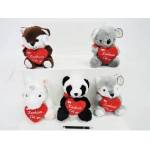 SUN-DAY Plush Animals 6 designs I Love You 20cm 162038
