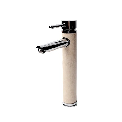 Стоящ смесител за умивалник ICL 1458264S PIETRA SABBIA, Inter Ceramic, месинг, хром + пясък, 31x15см (1458264S / 1458235)
