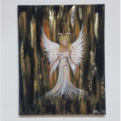 Anděl ve znamení kozoroha - obraz akryl na plátně 40x50