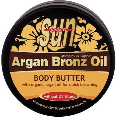 Vivaco Sun Argan Bronz Oil Body Butter 200 ml opalovací máslo s arganovým olejem bez uv filtrů