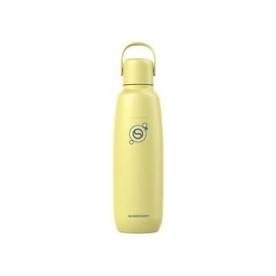 SodaStream Fizz & Go stainless steel soda bottle 0.9 l, double-walled insulated thermos bottle, keeps warm & cold, for carbonated drinks, compatible with DUO, TERRA, ART, ENSO & more, lemon yellow - 1062417440