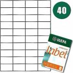 Igepa Group Labels a4 igepa 52.5 x 29.7 mm white (100)