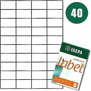 Igepa Group Labels a4 igepa 52.5 x 29.7 mm white (100)