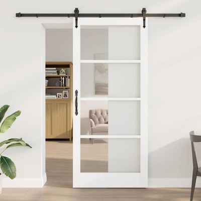 vidaXL Преплъзваща се врата ORKDAL 93 x 211 см Бяло (3332486)