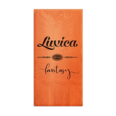 Luxica® Fantasy салфетки Peach с дискретен релеф и фин бордюр 2 слоя | 40 броя Сгъвка 1/8 (492292929)