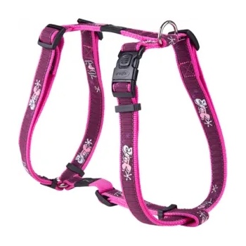 Rogz Fancy Dress Harness Pink Love S - Регулируем нагръдник за кучета, вратна обиколка от 20 до 34 см и гръдна от 23 до 37 см. розов