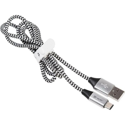Tracer TRAKBK46265 USB 2.0 TYPE-C A Male - C Male, 1m, černý, stříbrný