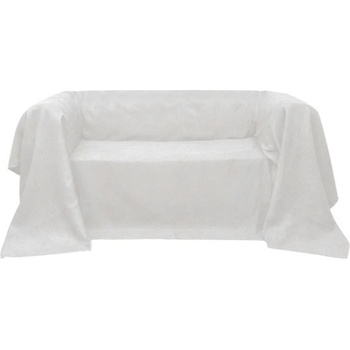 vidaXL 130890 Micro-suede Couch Slipcover Cream 210 x 280 cm (130890)