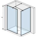 Jika Pure - Walk In ъгъл, 2 стени 68x200 см и 784x200 см, с обработка Jika Perla Glass H2684230026681 (H2684230026681)