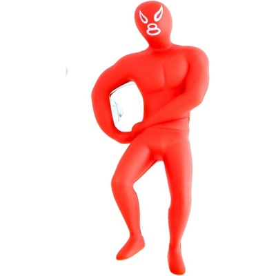 Kikkerland Designový otvírák Wrestling, červený