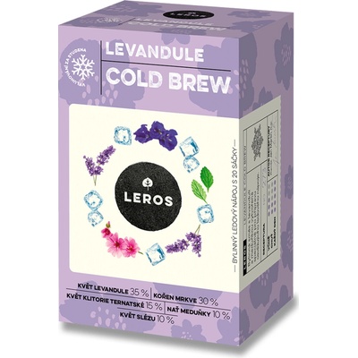 Leros Cold Brew Levandule ledový čaj k luhování za studena 20 x 1,2 g