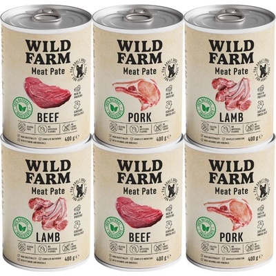 Wild Farm Pate Mix Flavors 6 x 400 g